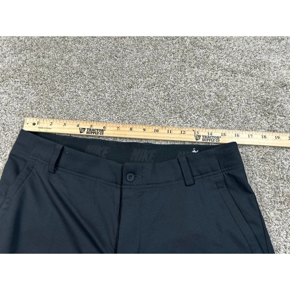 Nike Dri-FIT Mens Golf Pants Black 32x30 Standard Fit Flat Front Trousers #0501